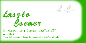 laszlo csemer business card